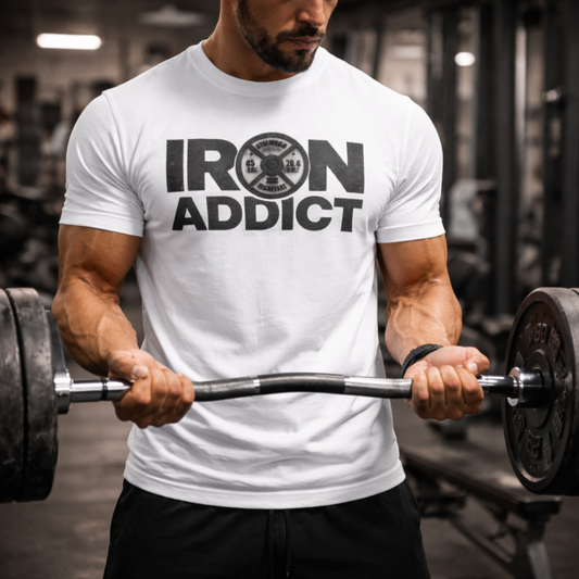 Unisex Gym Iron Addict Tee.