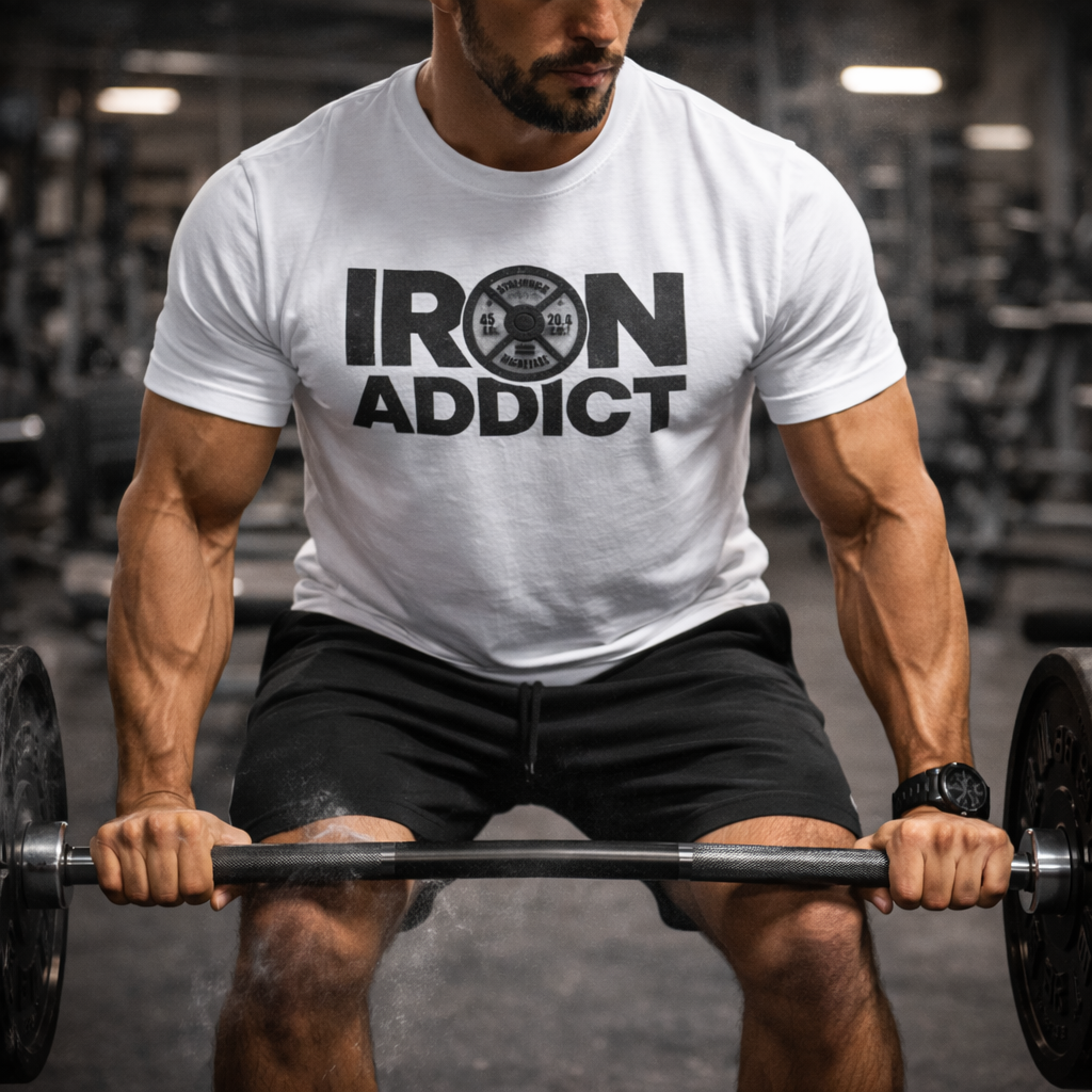 Unisex Gym Iron Addict Tee.